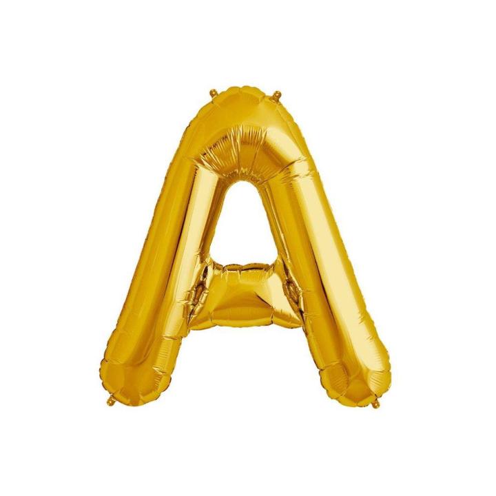 Golden Alphabet Foil Balloon For Birthday, Anniversary, Bridal Shower Celebration and Decoration