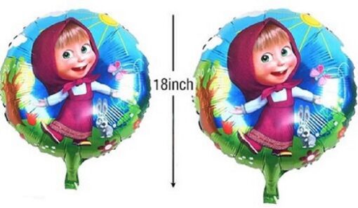Masha Theme Foil Balloon Foil Balloon Set of -5 Piece For Birthday Day Party