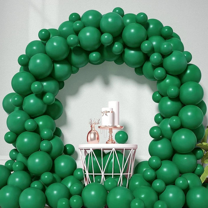 Dark Green Balloons Latex Party Balloons, 12Inches balloons for Birthday Decorations, Weddings, Baby Shower, Balloon Modelling, Balloon Arch Decorations