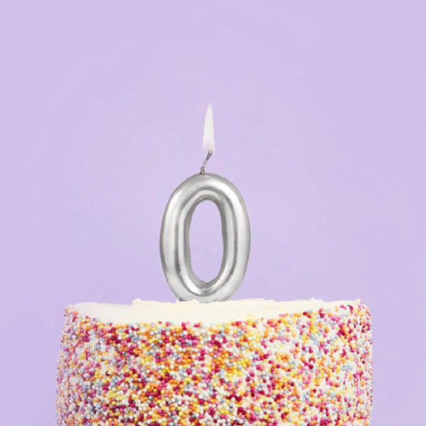 Silver Numbers Candles For Birthday, Anniversary Cake Decoration and Celebration