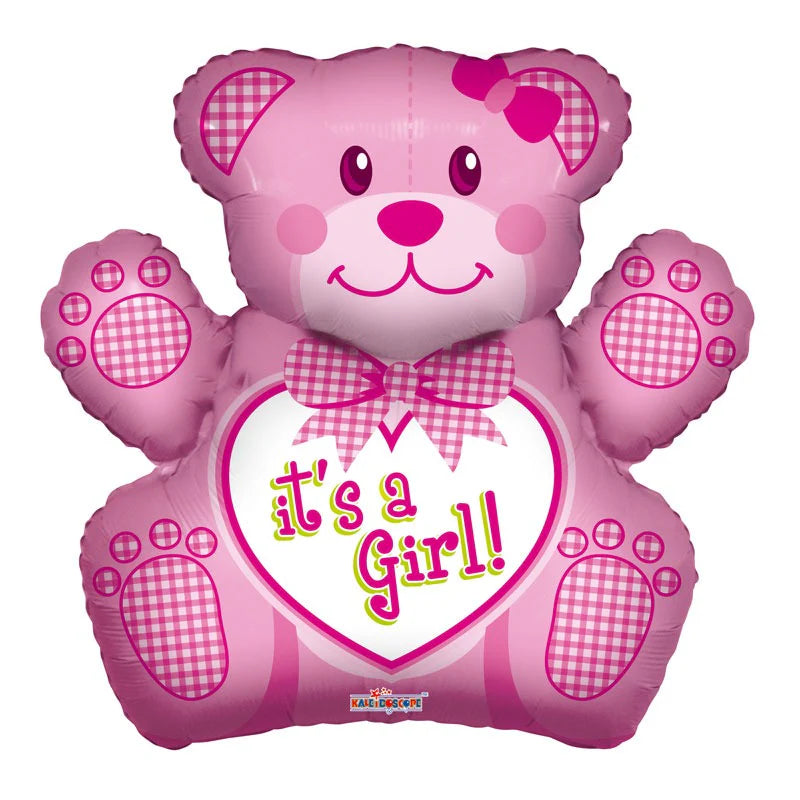 Its A Girl Bear Theme Foil Balloon Foil Balloon Set of -5 Piece For Birthday Day Party