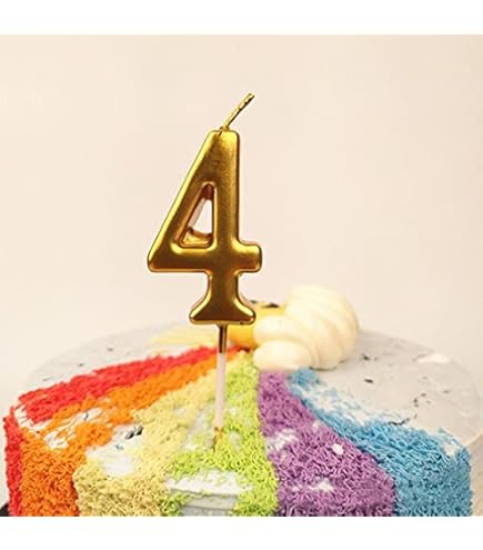 Golden Numbers Candles For Birthday, Anniversary Cake Decoration and Celebration