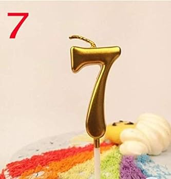 Golden Numbers Candles For Birthday, Anniversary Cake Decoration and Celebration
