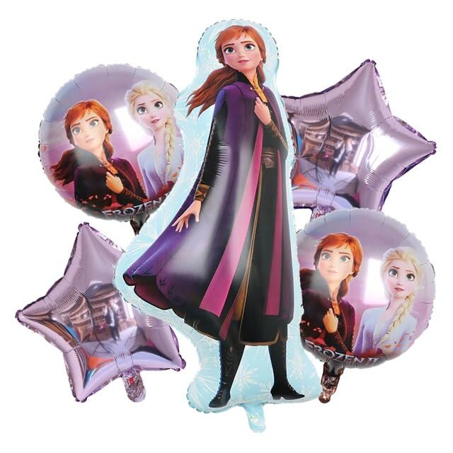 Princess Elsa Foil Balloon Theme set for girls birthday party decoration