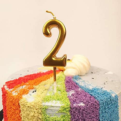 Golden Numbers Candles For Birthday, Anniversary Cake Decoration and Celebration