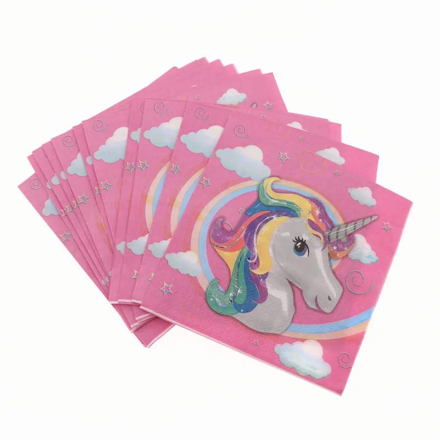 Unicorn disposable Tableware Paper Napkin Birthday Party Decoration