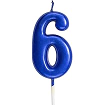 Blue Numbers Candles For Birthday, Anniversary Cake Decoration and Celebration