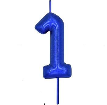 Blue Numbers Candles For Birthday, Anniversary Cake Decoration and Celebration