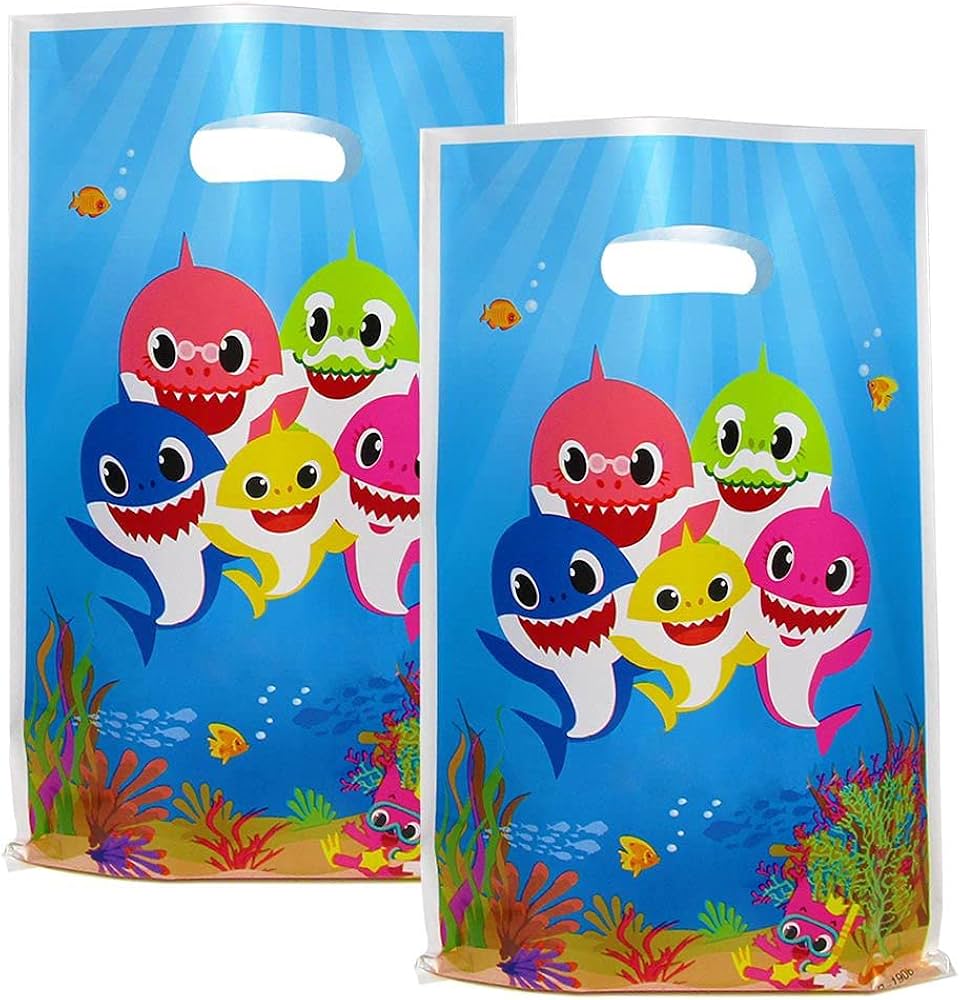 Baby Shark Theme Goody / Loot Bags (Pack of 10 Loot Bags) For Birthday Party and Decoration