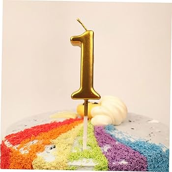 Golden Numbers Candles For Birthday, Anniversary Cake Decoration and Celebration