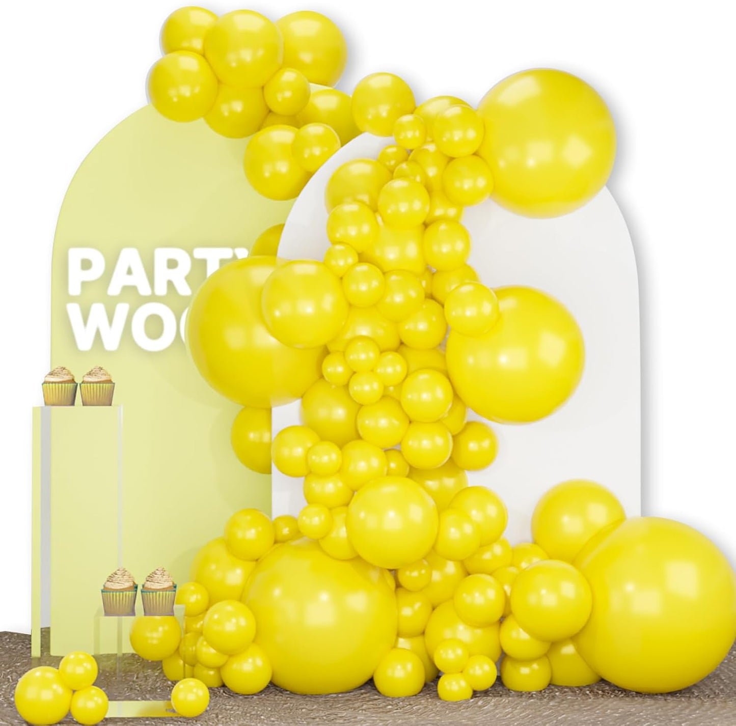 Yellow Balloons Latex Party Balloons, 12Inches balloons for Birthday Decorations, Weddings, Baby Shower, Balloon Modelling, Balloon Arch Decorations