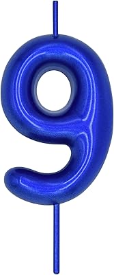 Blue Numbers Candles For Birthday, Anniversary Cake Decoration and Celebration