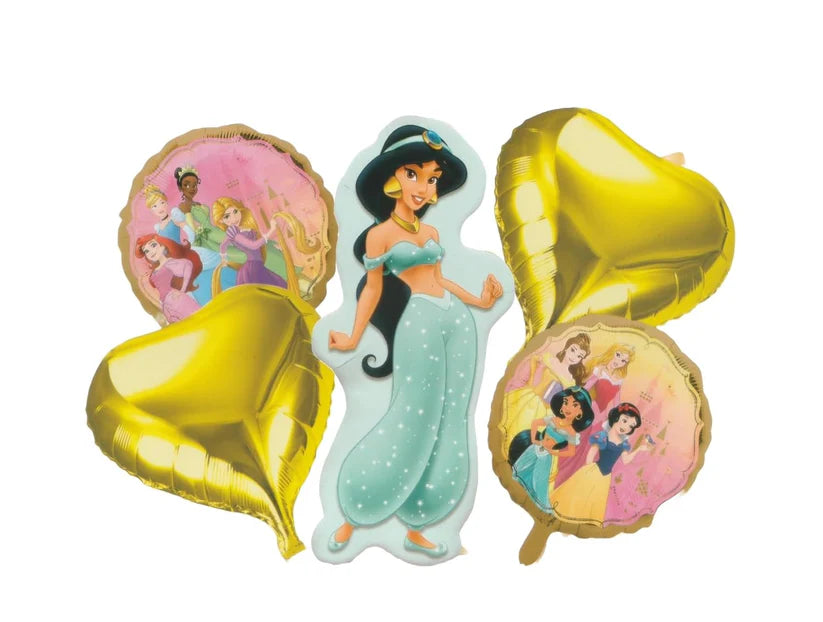 Disney Princess Jasmine foil balloons theme set for Girls birthday party decoration