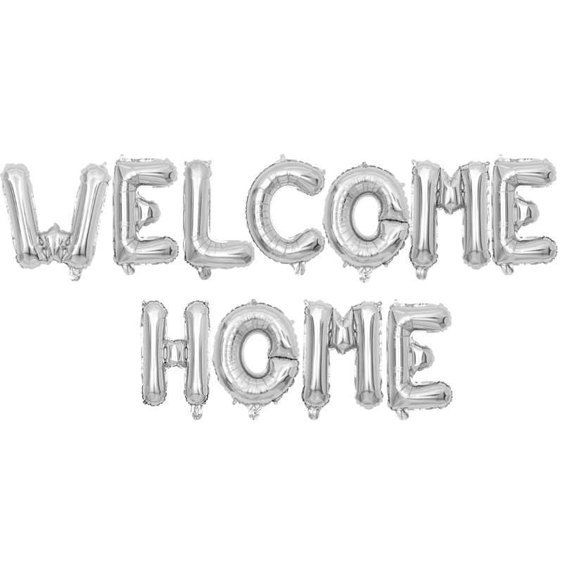 Welcome Home Letter Foil Balloon Banner For Welcome Party Theme Decoration and Celebration