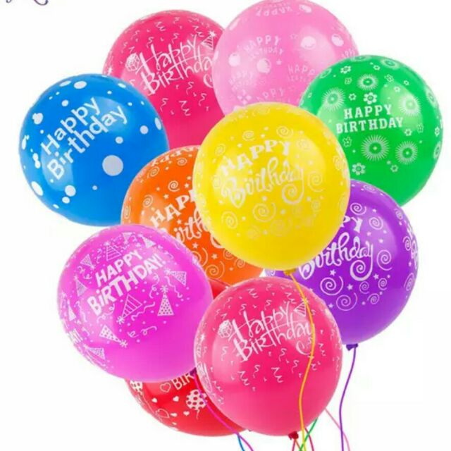 Happy Birthday Latex Balloons for Party Decorations