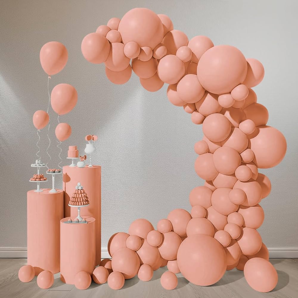 Peach Color Pastel Macaron Balloons Birthday Wedding Baby Shower Party Decoration