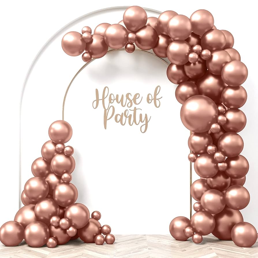 Rose Gold Metallic Latex Chrome Premium Quality Balloons