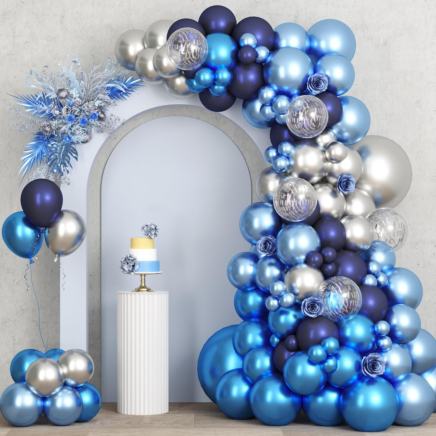 Blue Metallic Latex Chrome Premium Quality Balloons