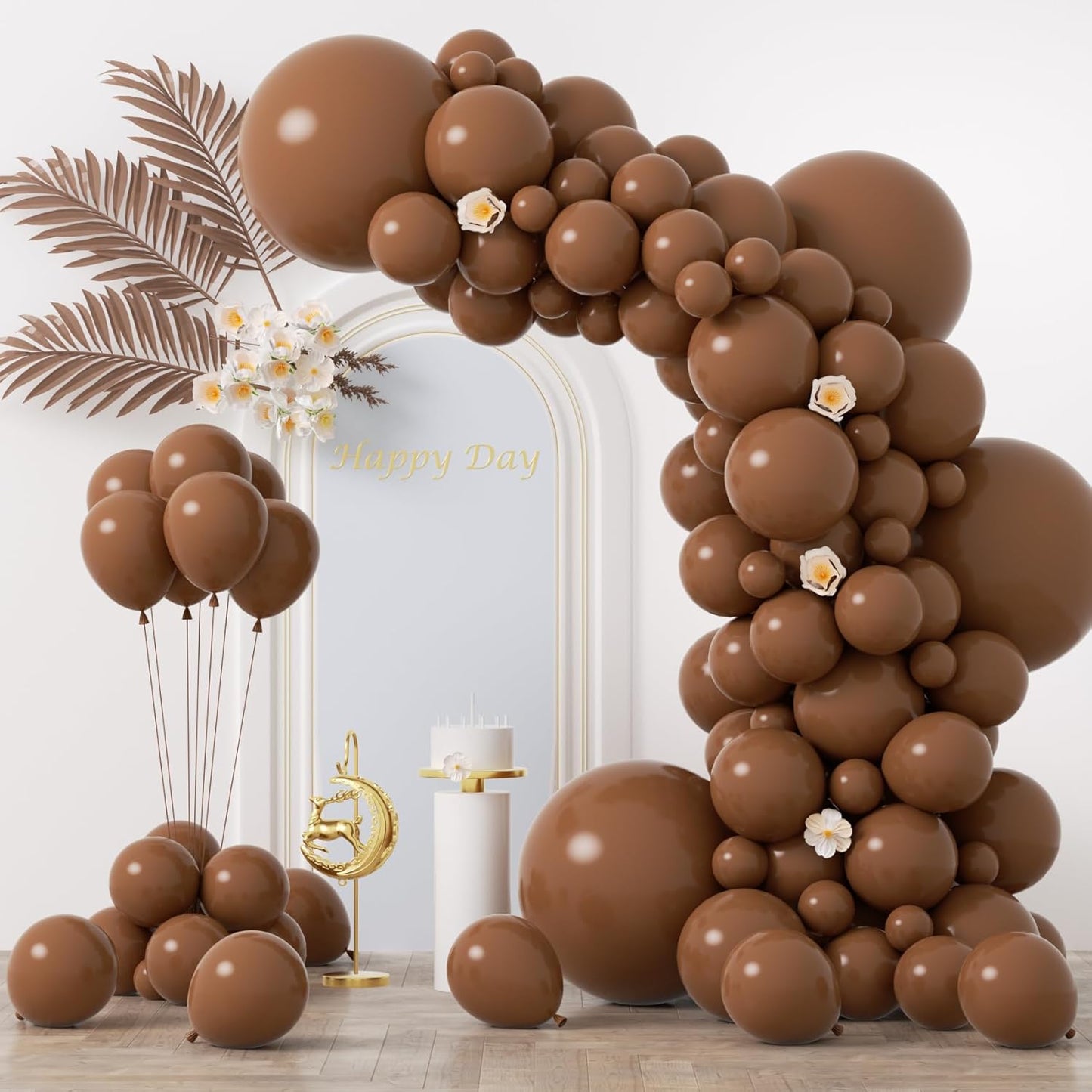 Brown Balloons Latex Party Balloons, 12Inches balloons for Birthday Decorations, Weddings, Baby Shower, Balloon Modelling, Balloon Arch Decorations