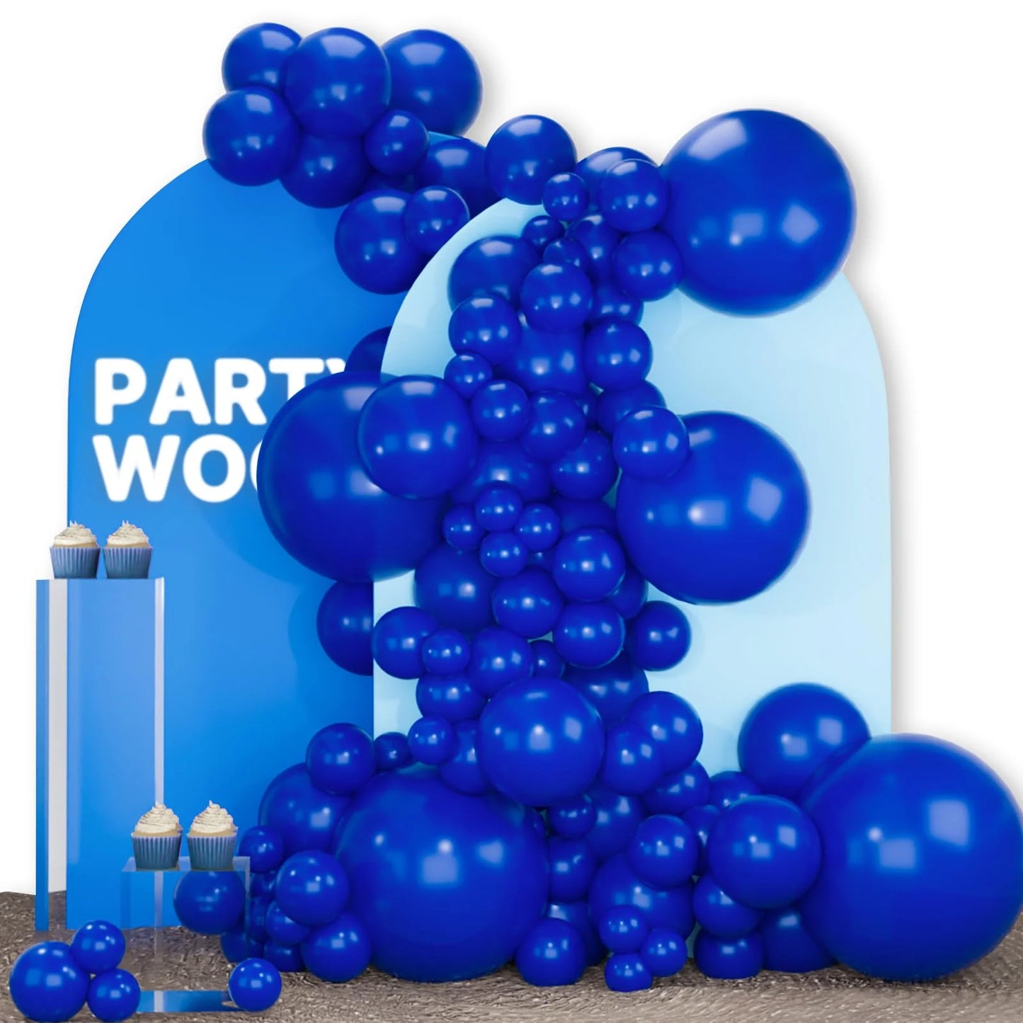 BLUE Balloons Latex Party Balloons, 12Inches balloons for Birthday Decorations, Weddings, Baby Shower, Balloon Modelling, Balloon Arch Decorations