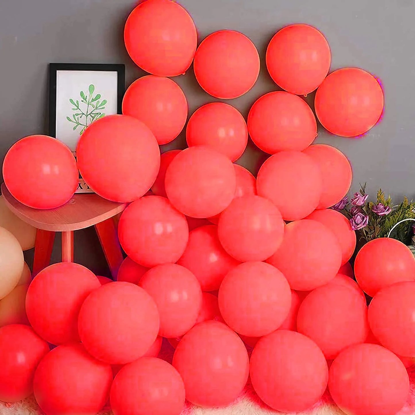 Red Pastel Macaron Balloons Birthday Wedding Baby Shower Party Decoration