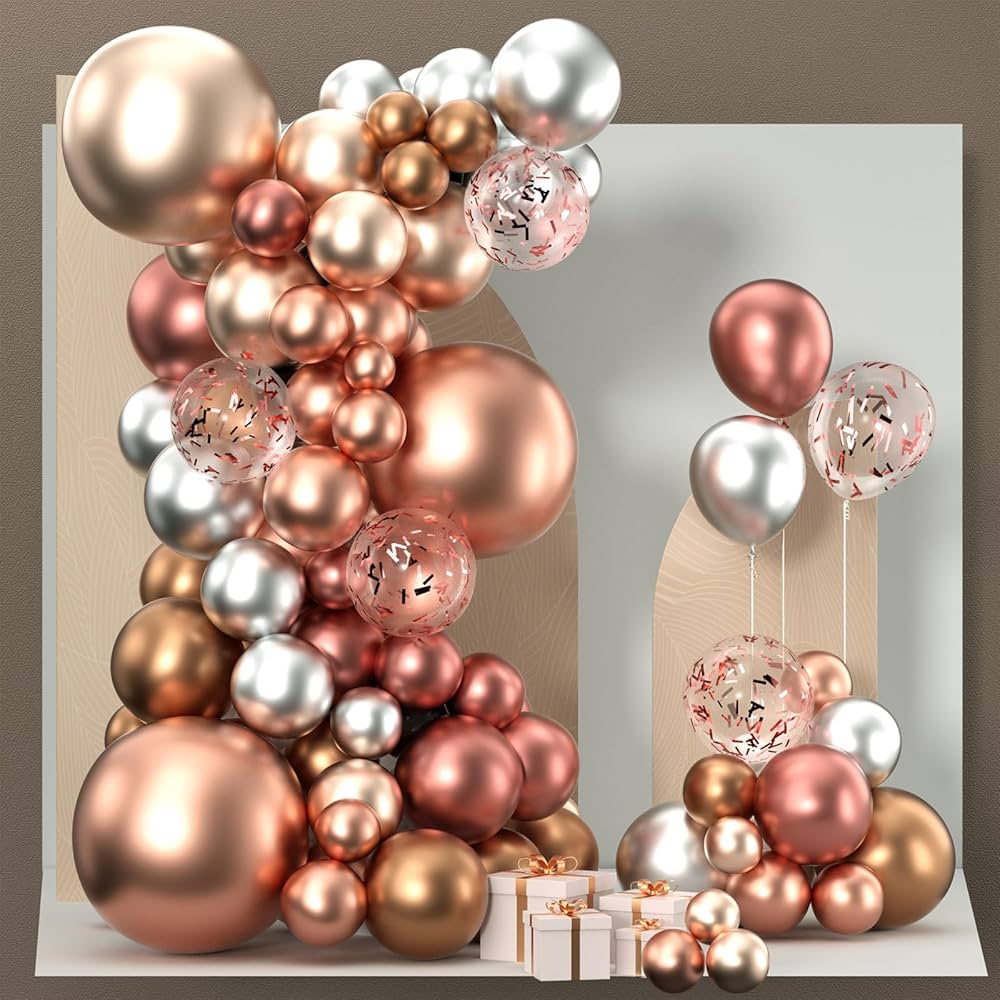 Rose Gold Metallic Latex Chrome Premium Quality Balloons