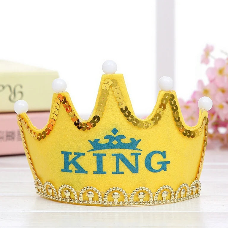 LED Light Up Birthday Hat Happy Birthday Crown Cap Headband For Birthday Party Decoration