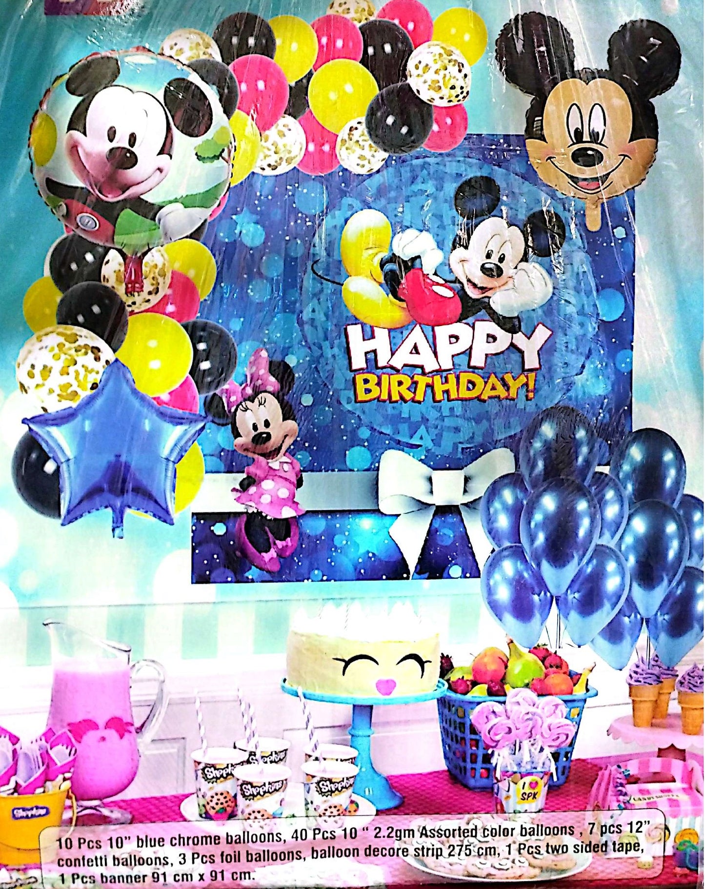 Mickey Mouse Birthday Theme Party Decorations Set Garland Backdrop Kit