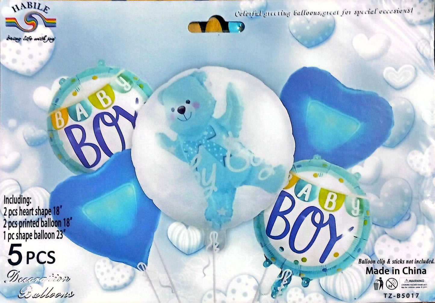 Baby Boy Theme Foil Balloon Foil Balloon Set of -5 Piece For Birthday Day Party