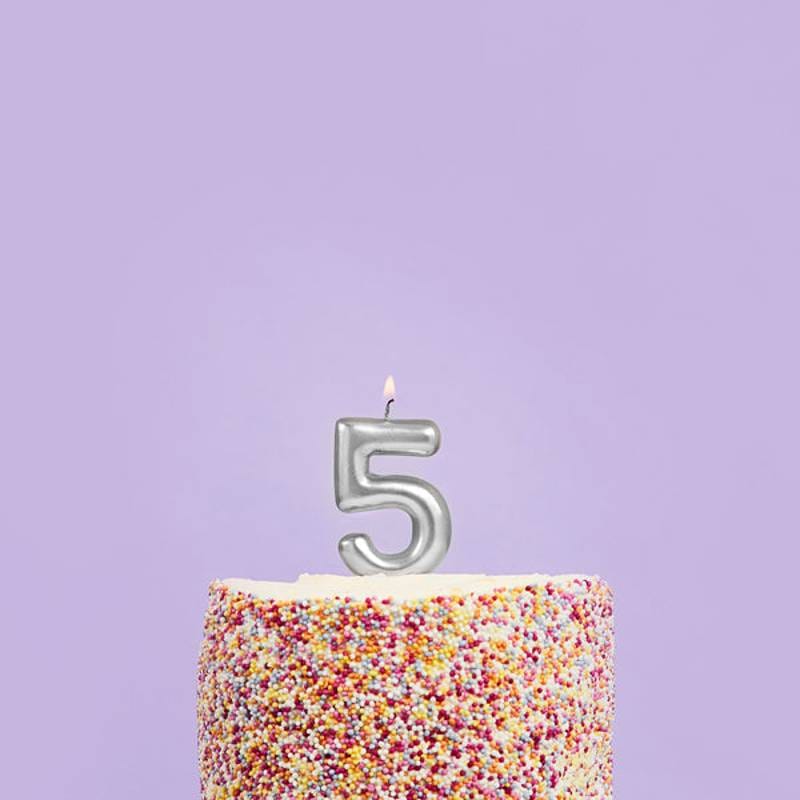 Silver Numbers Candles For Birthday, Anniversary Cake Decoration and Celebration