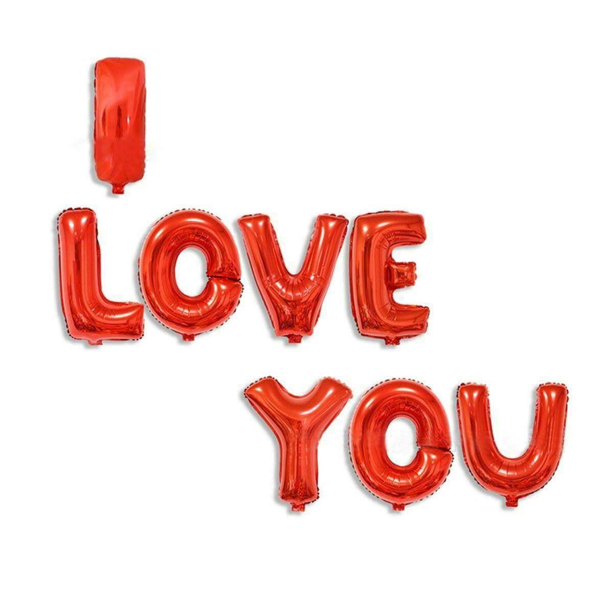 I Love You Foil Balloons for Anniversary, Engagement, Wedding Event Decoration