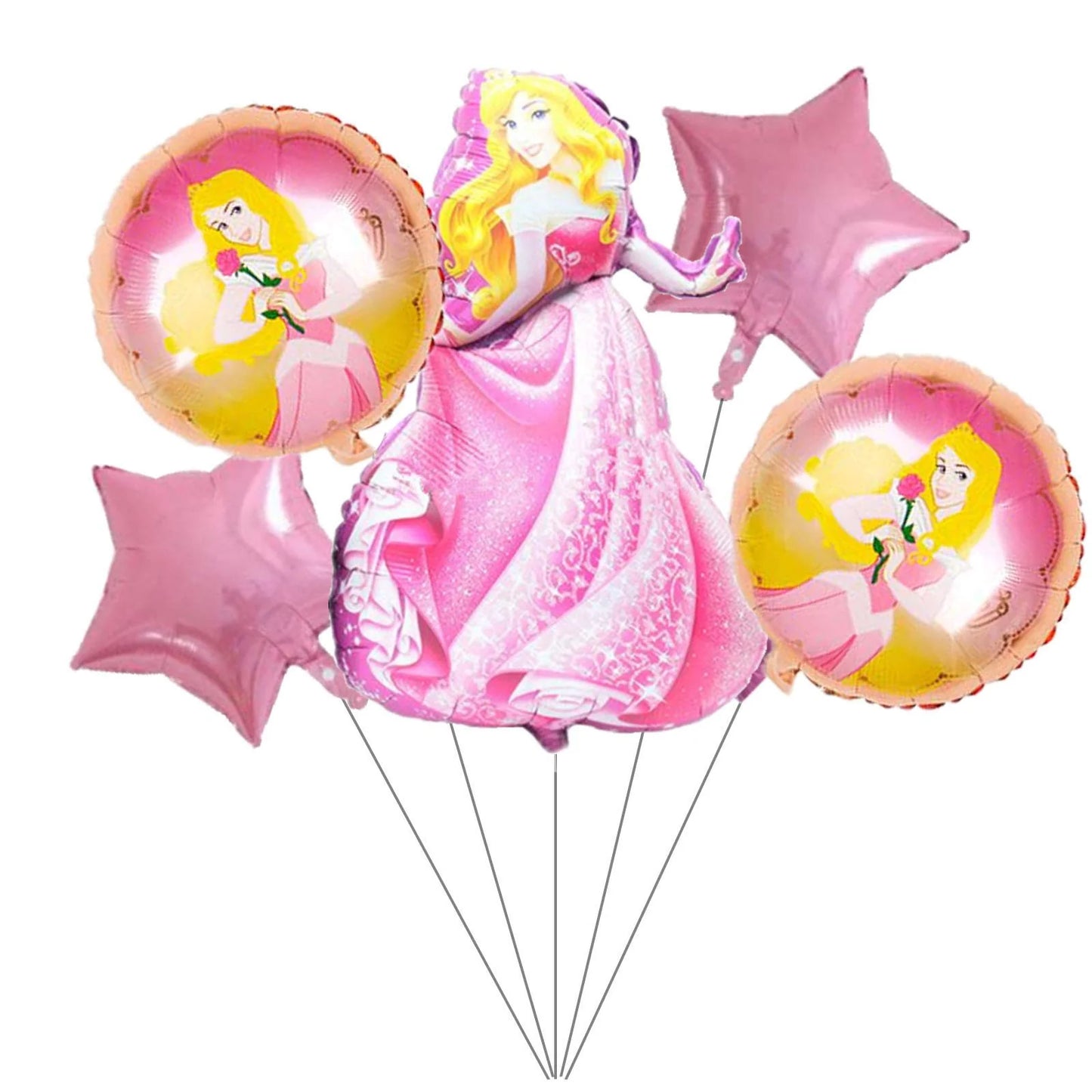 Disney Princess Foil Balloon Foil Balloon Set of -5 Piece For Birthday Day Party