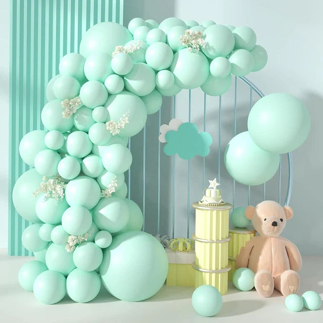 Green Color Pastel Macaron Balloons Birthday Wedding Baby Shower Party Decoration