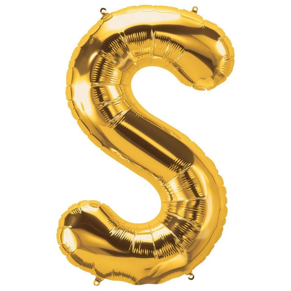 Golden Alphabet Foil Balloon For Birthday, Anniversary, Bridal Shower Celebration and Decoration