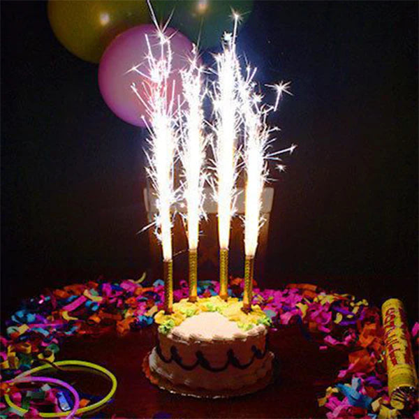 Birthday Sparkling Candles - Pack of 6 (Multi Color) - 10Cm 20Cm 30 Cm