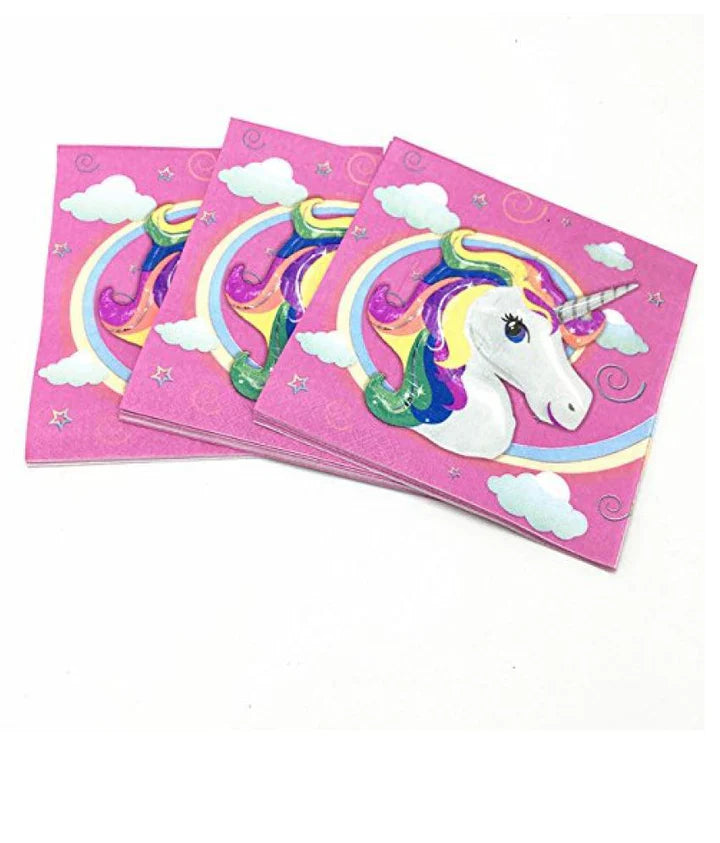 Unicorn disposable Tableware Paper Napkin Birthday Party Decoration