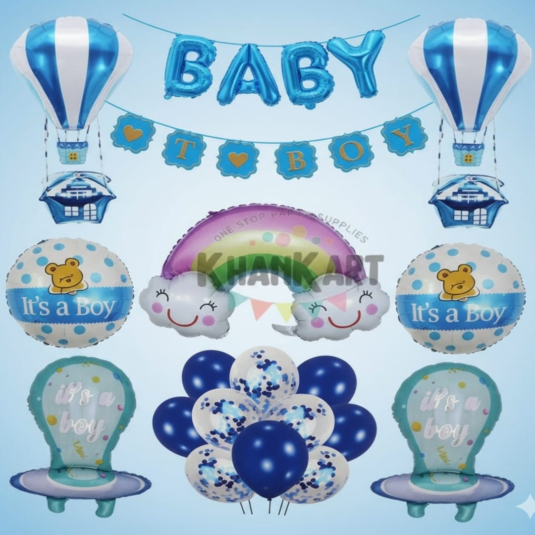 Its A Boy Balloon Theme Set For Party Decoration