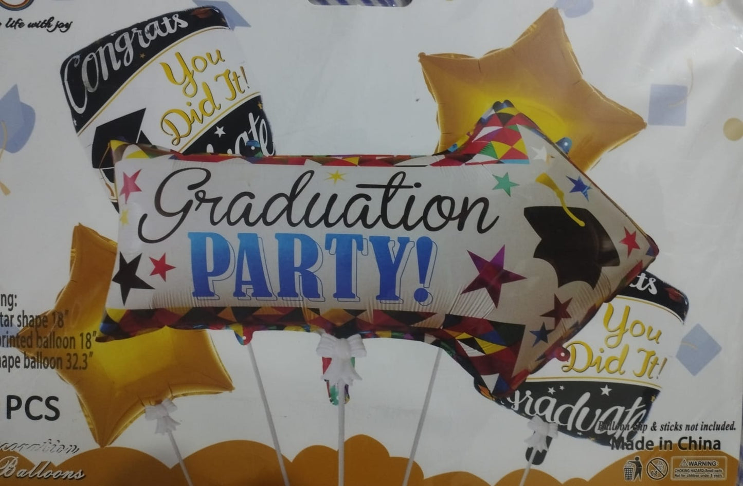 Graduation Party Theme Foil Balloon Foil Balloon Set of -5 Piece For Birthday Day Party