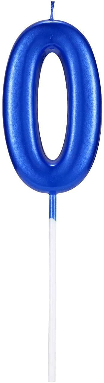 Blue Numbers Candles For Birthday, Anniversary Cake Decoration and Celebration