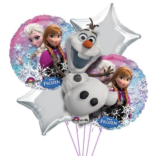 Frozen Anna Olaf Theme Foil Balloon Foil Balloon Set of -5 Piece For Birthday Day Party