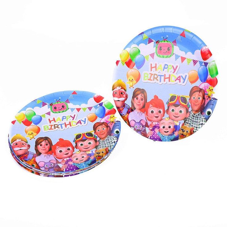 Cocomelon Birthday Party Paper Plates For Themed Cake Paper Dessert Party Supplies and Decorations