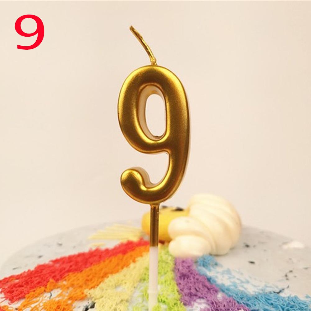 Golden Numbers Candles For Birthday, Anniversary Cake Decoration and Celebration
