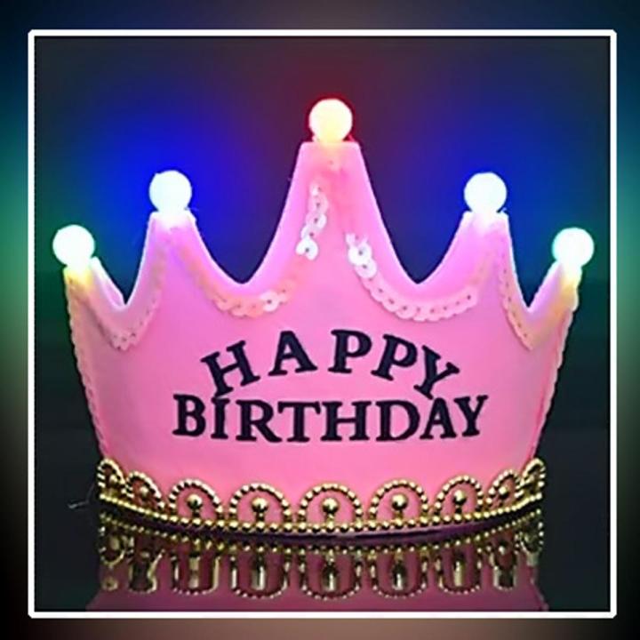 LED Light Up Birthday Hat Happy Birthday Crown Cap Headband For Birthday Party Decoration
