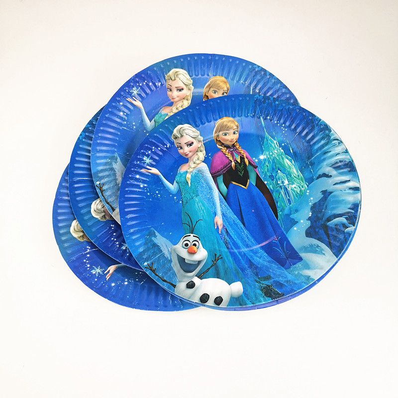 Frozen Ana Olaf Birthday Party Paper Plates For Themed Cake Paper Dessert Party Supplies and Decorations