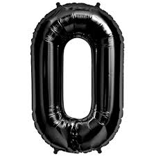 Black Number Foil Balloon for Birthday / Anniversary Party Decoration