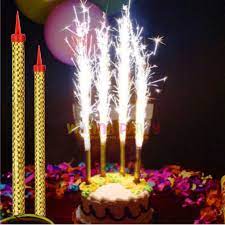 Birthday Sparkling Candles - Pack of 6 (Multi Color) - 10Cm 20Cm 30 Cm