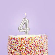 Silver Numbers Candles For Birthday, Anniversary Cake Decoration and Celebration