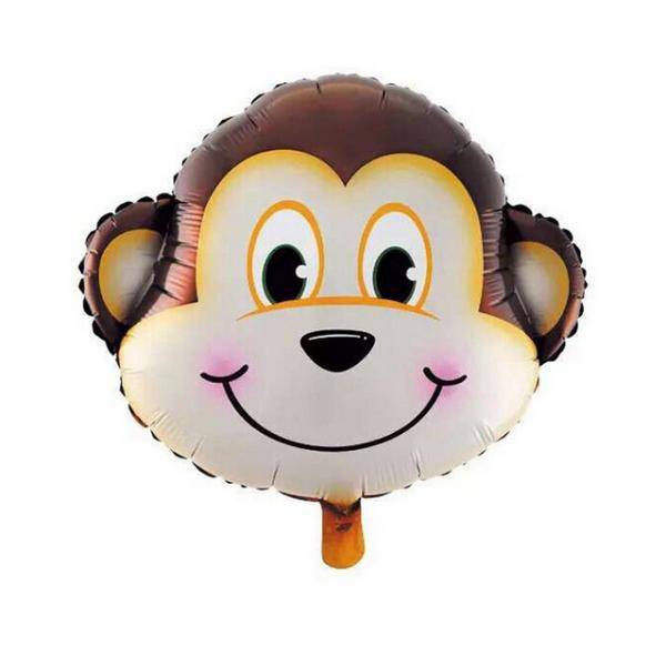 Moneky Face Character Foil Balloon Set - 5 Pieces For Moneky Face Theme Party Celebration