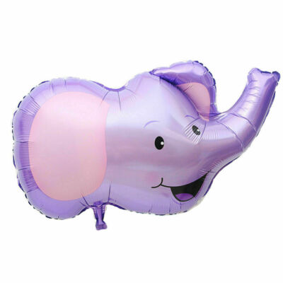 Smiling Elephant Face Character Foil Balloon Set - 5 Pieces For Smiling Elephant Face Theme Party Celebration