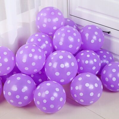Polka Dots Latex Balloons Pack of 25 For Party Decoration